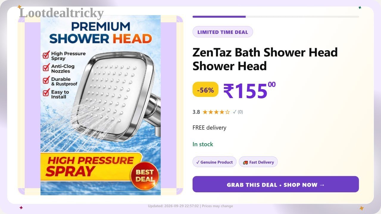   zentaz Bath Shower – Just ₹155 | Limited Time Loot Offer