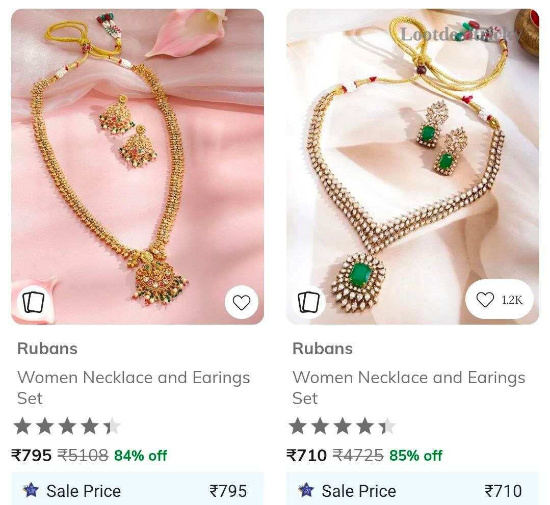Ajio Jewellery Rubans – Just 80% OFF | Loot Lo