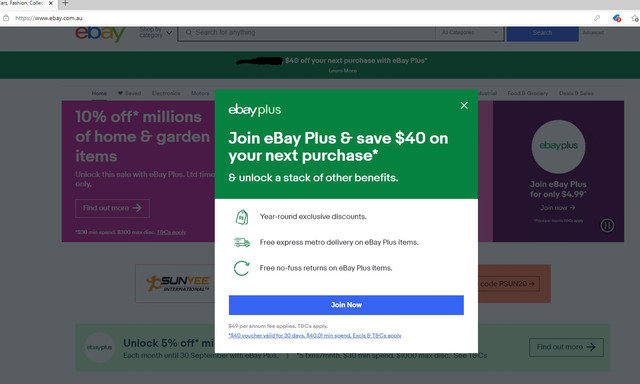 Ebay Plus Promo