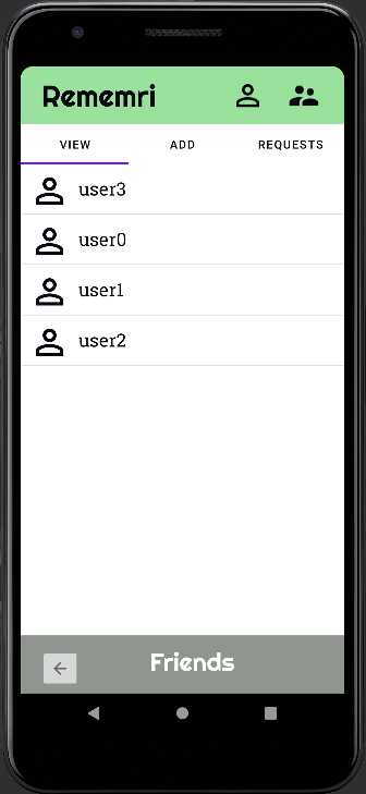 Friend View List
