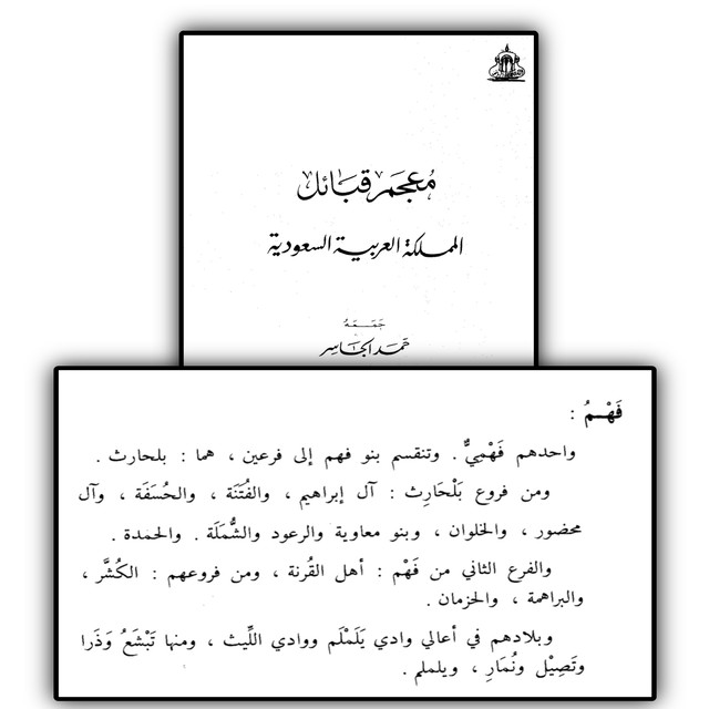 معجم قبائل المملكة العربية السعودية (حمد الجاسر)