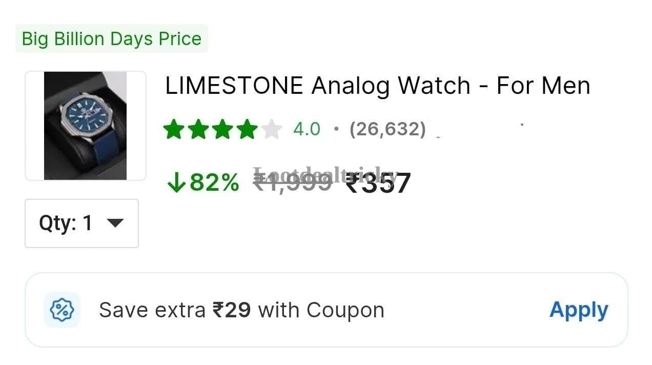 Grab Limestone Analog – Just ₹357 | Loot Deal
