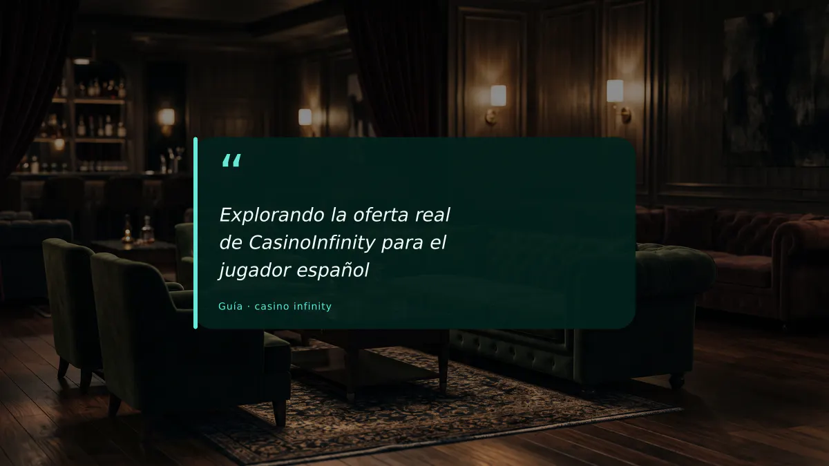 Explorando la oferta real de CasinoInfinity para el jugador español
