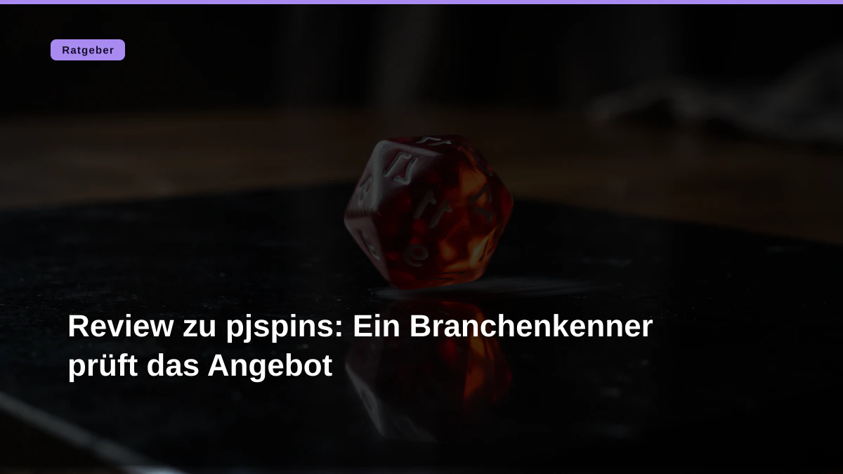 Review zu pjspins: Ein Branchenkenner prüft das Angebot
