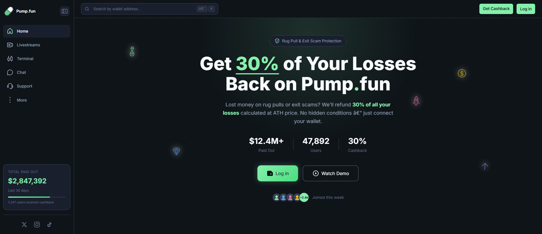 Stored capture of pump.terminalsol.xyz