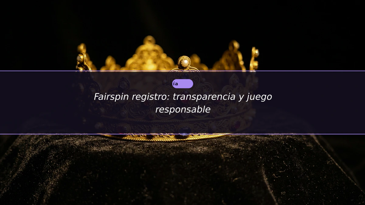 Fairspin registro: transparencia y juego responsable