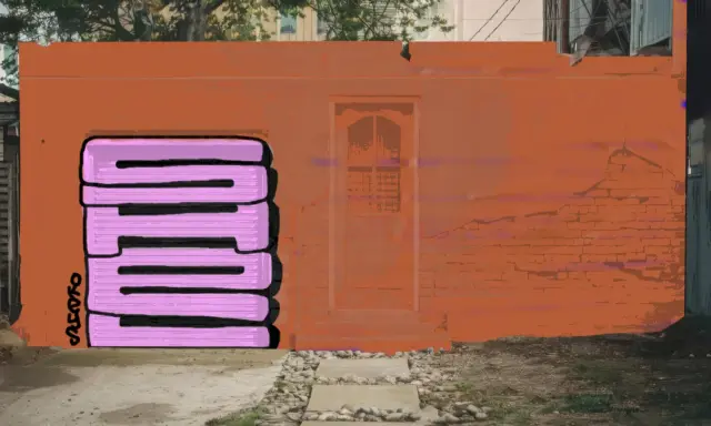 Graffiti artwork by Shel