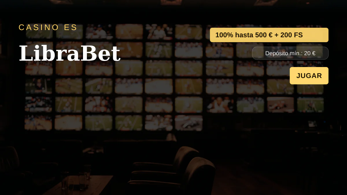 LibraBet casino — bono de bienvenida 100% hasta 500 € + 200 FS, pagos: Visa, Mastercard, Skrill, Neteller, Paysafecard