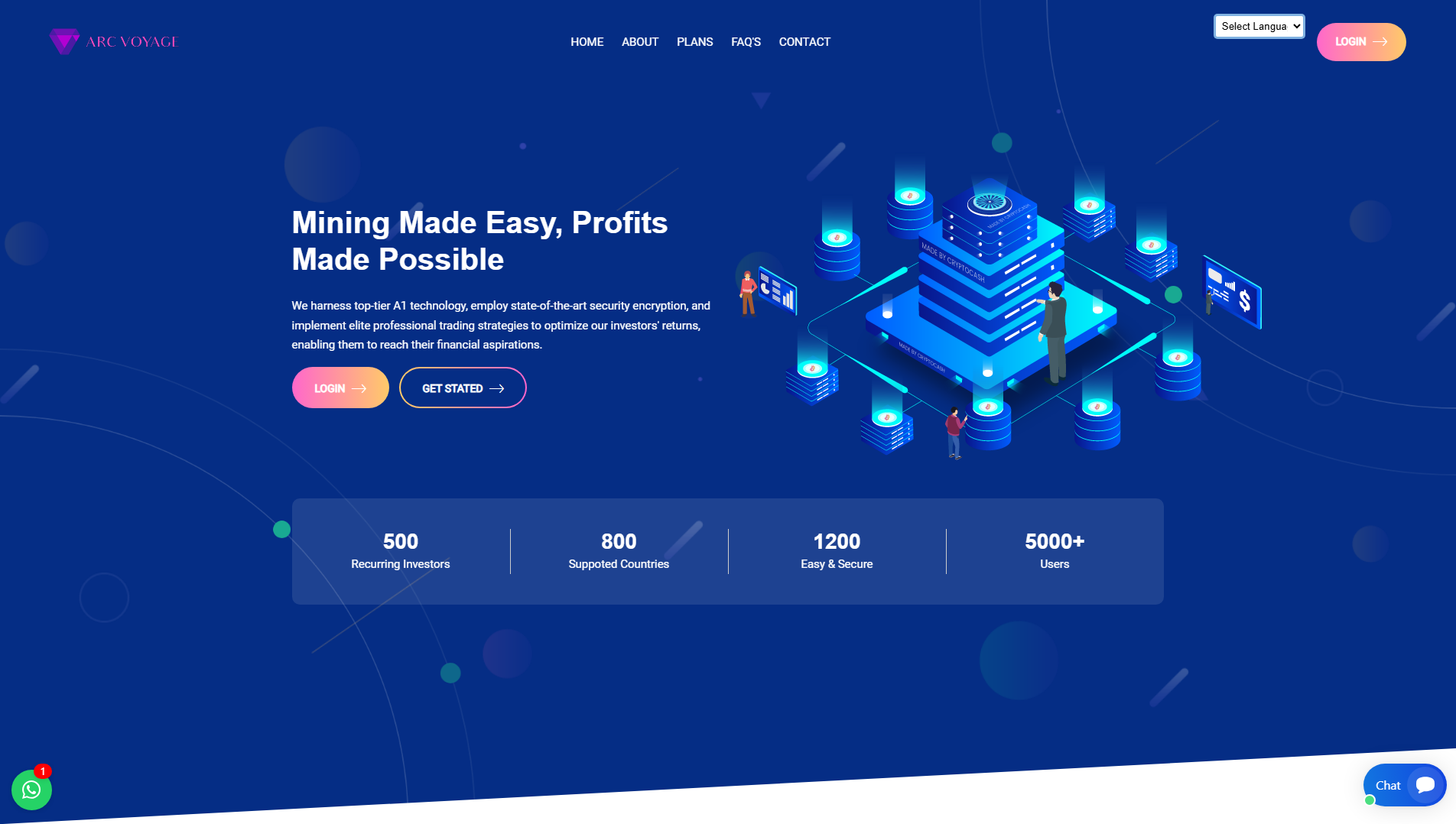 Screenshot of arcvoyage.com