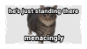 standing there