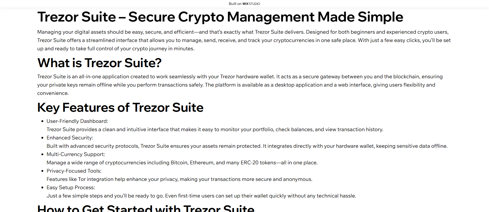 Stored capture of appsuite-trezos.wixstudio.com