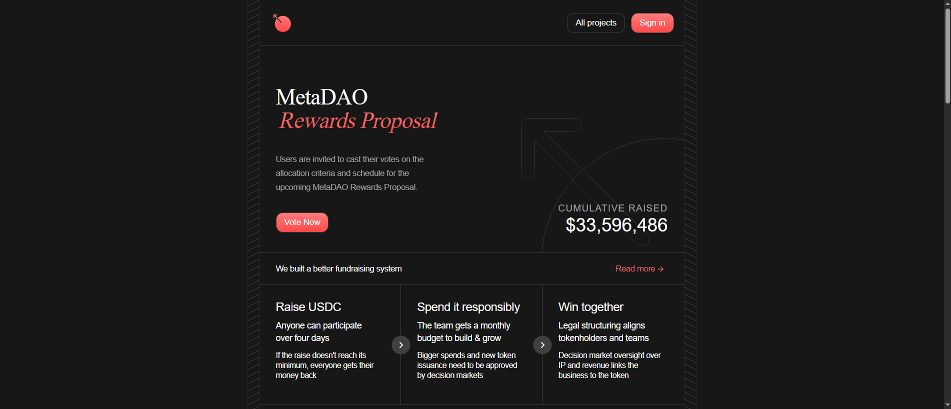 Stored capture of proposal-metadao.fun