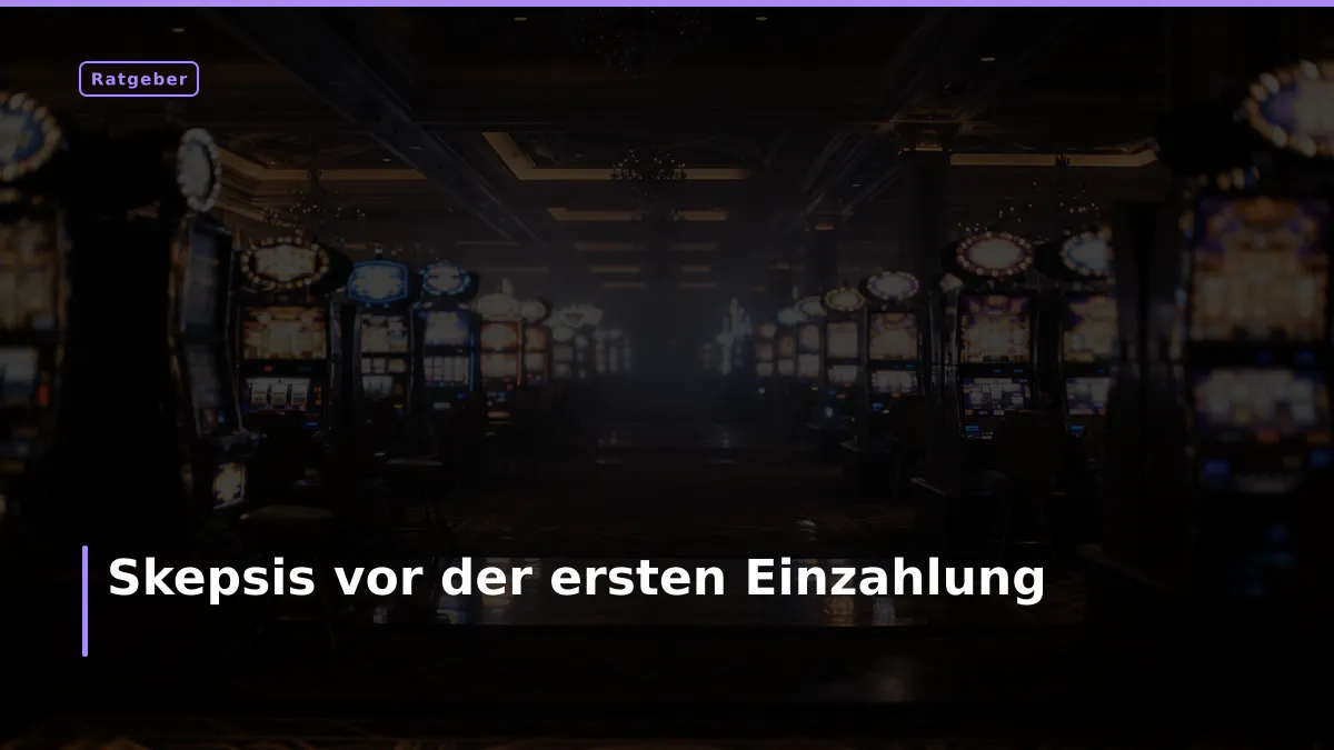 Skepsis vor der ersten Einzahlung