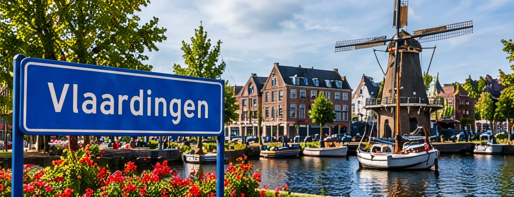 Haven, molen en historische binnenstad van Vlaardingen