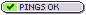 A button with a green checkmark reading 'pings ok'