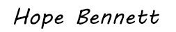 Signature - Government Intern Hope Bennett