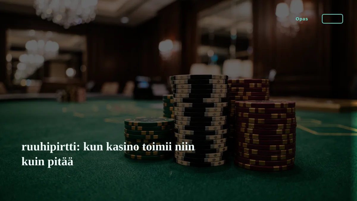 ruuhipirtti: kun kasino toimii niin kuin pitää