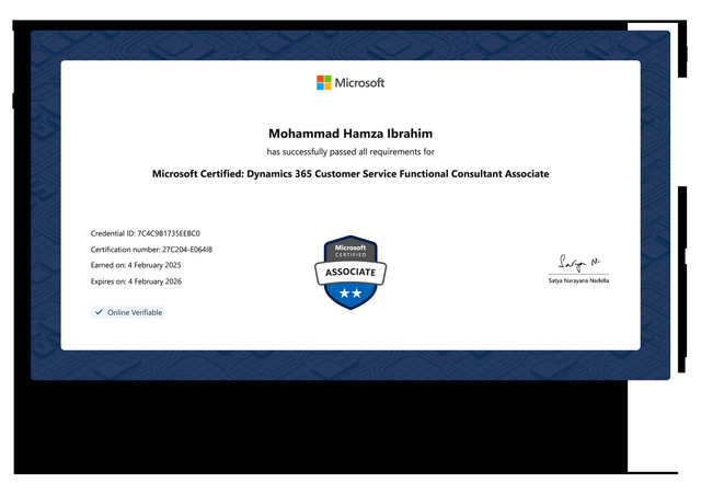 Credentials-mohammadhamzaibrahim-2110-Microsoft-Learn
