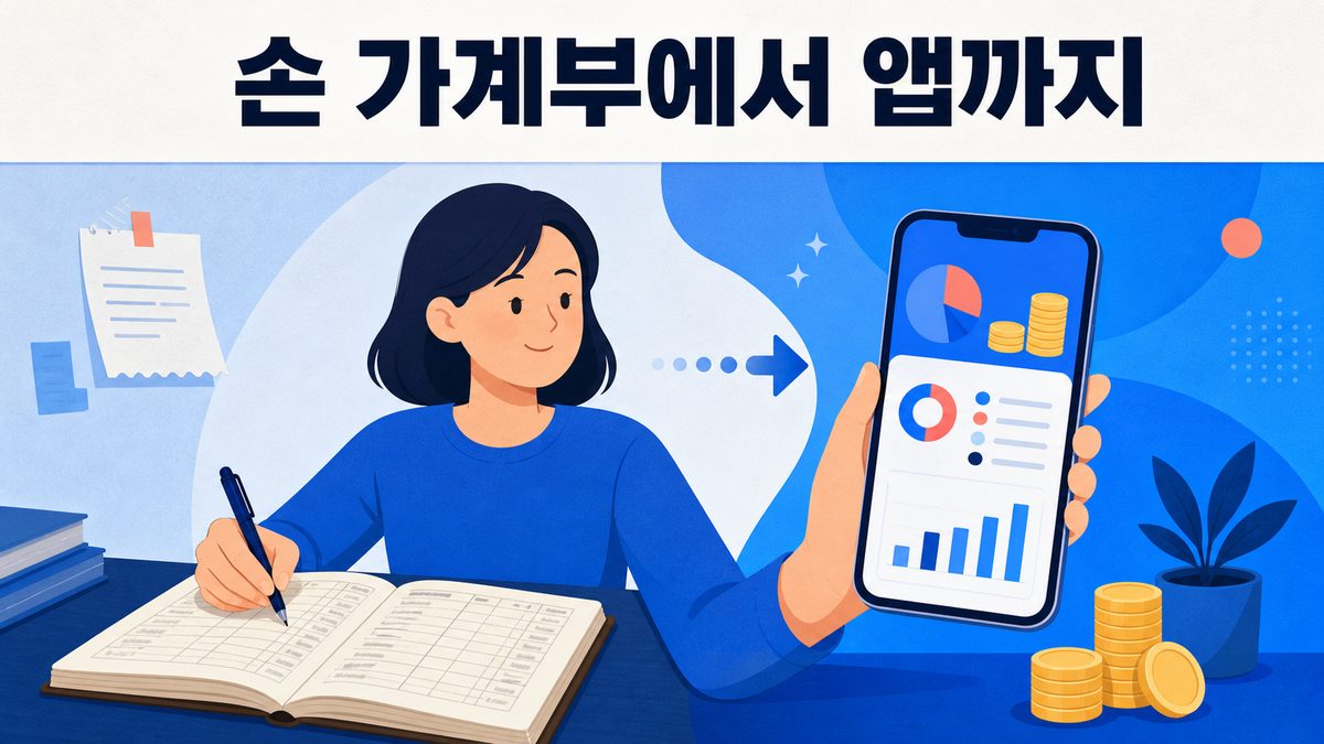 손 가계부에서 앱 가계부까지