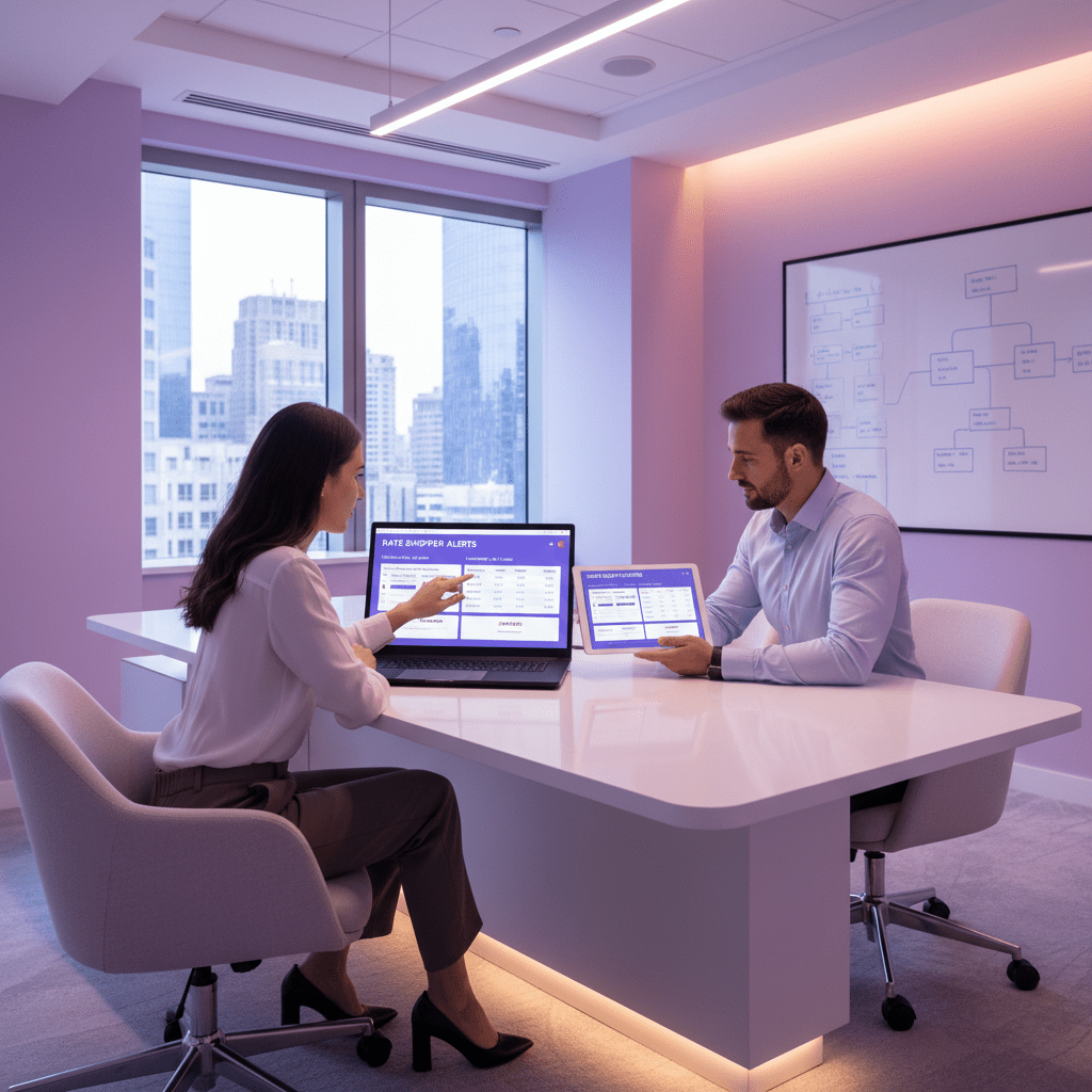 Hotel team using rate shopper alerts and parity monitoring dashboard