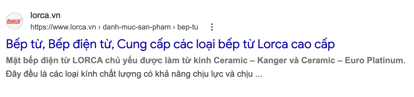 Kết quả Google cần bấm vào