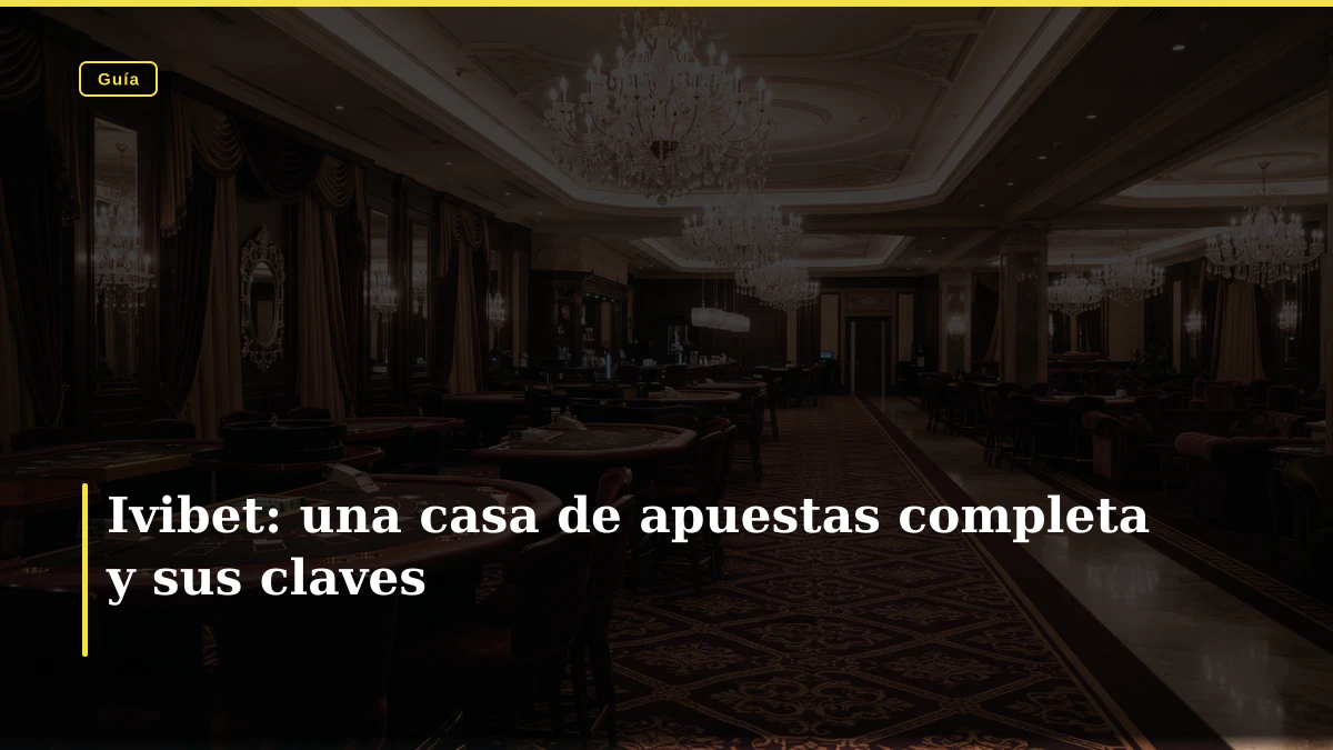 Ivibet: una casa de apuestas completa y sus claves