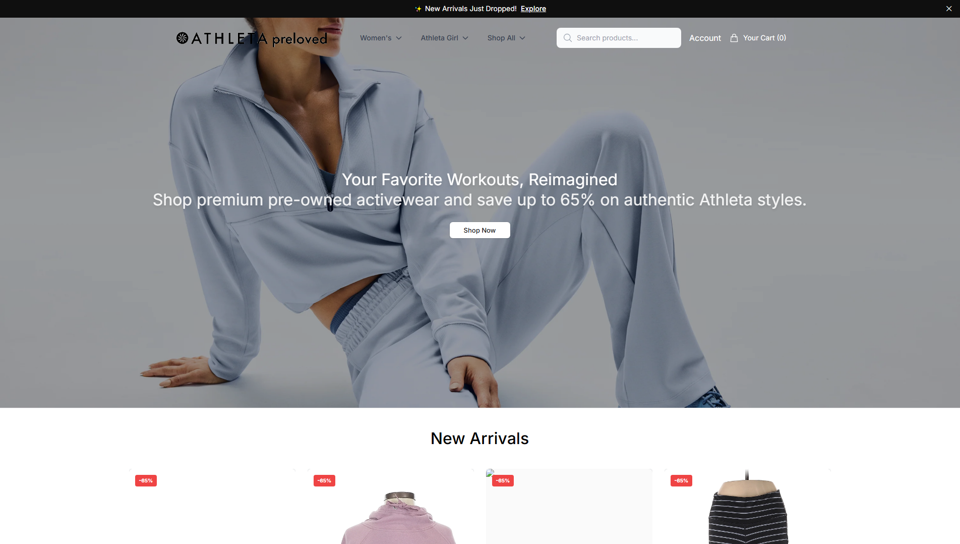 Stored capture of athwear.shop