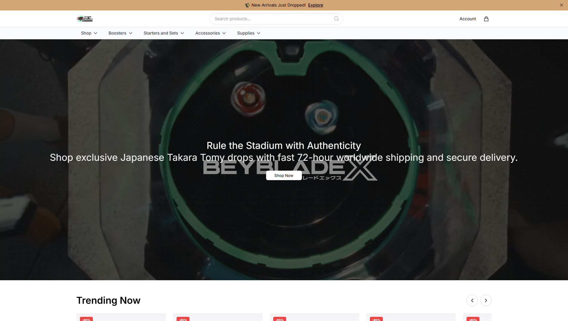 Stored capture of beybladekingdomsource.shop