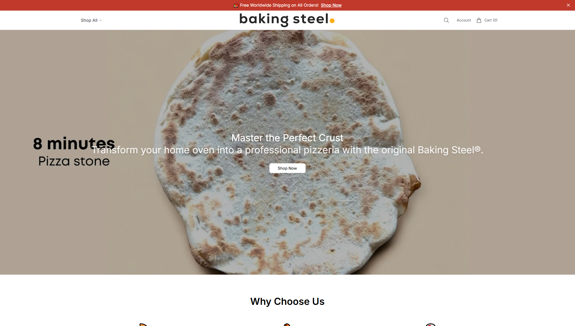 Stored capture of bakingsteelhome.shop