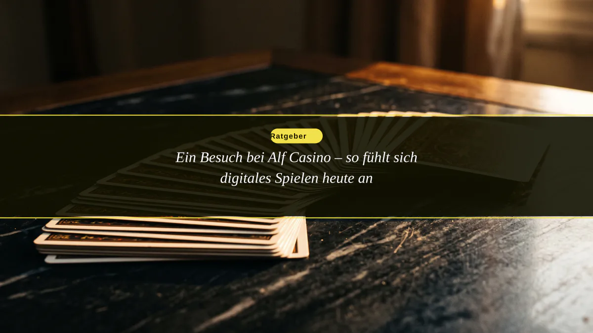Ein Besuch bei Alf Casino – so fühlt sich digitales Spielen heute an