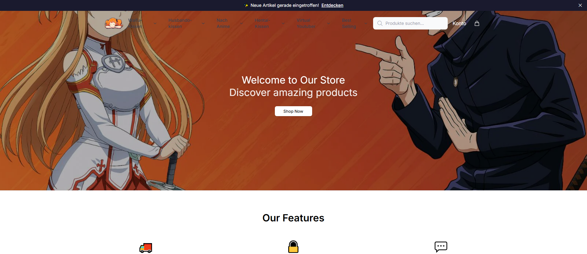 Stored capture of animepillowhub.shop