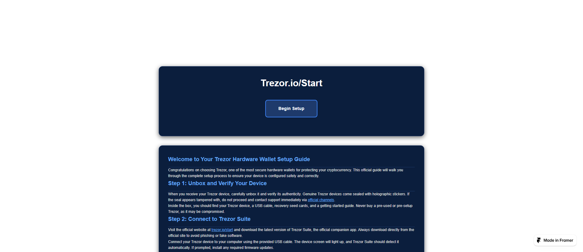Stored capture of treziostart-cloud-faq.framer.ai