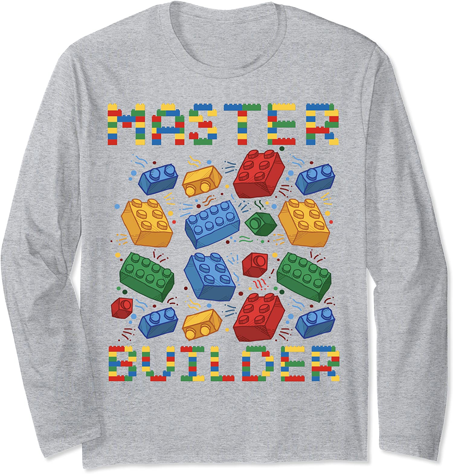 Master Builder Funny Building Blocks Gifts Long Sleeve T-Shirt