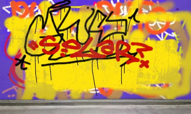 Graffiti artwork by SOLAR