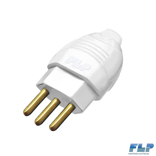 PLUG MACHO 2P+T C/INMETRO 10A BC - FLP