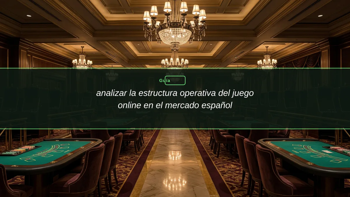 analizar la estructura operativa del juego online en el mercado español