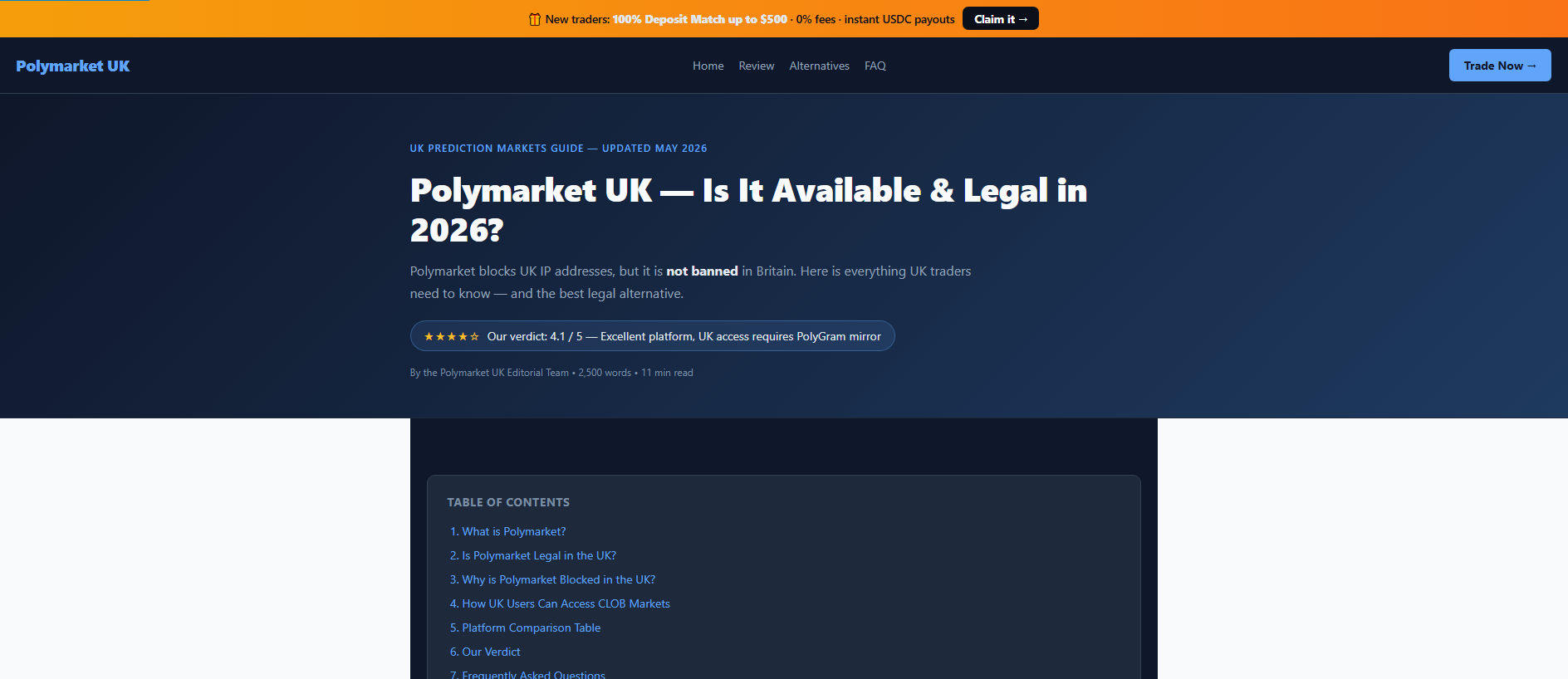 Forensic screenshot of polymarket-uk.co.uk showing the phishing page layout