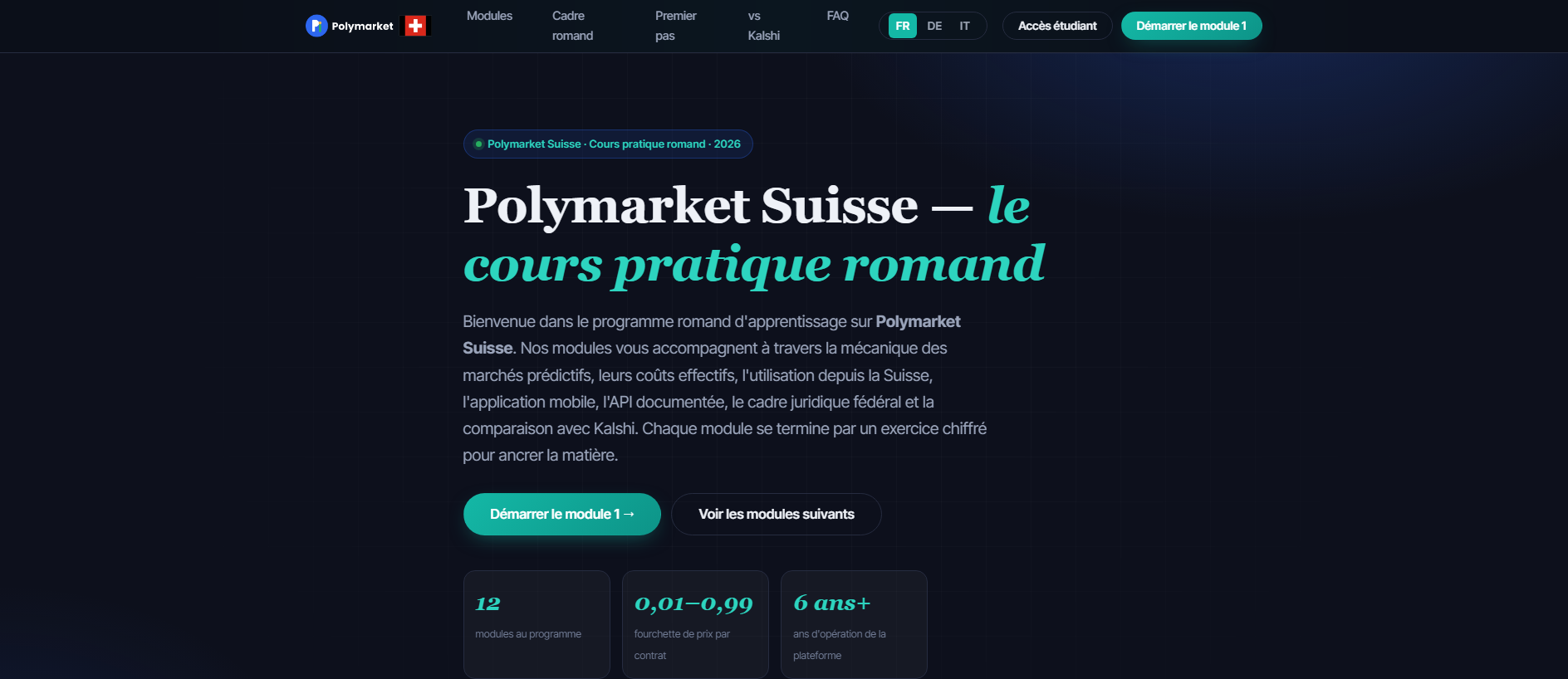 Forensic screenshot of polymarketsuisse.ch showing the phishing page layout