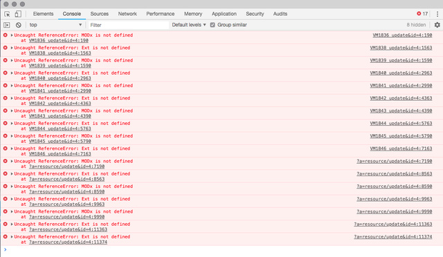 console readout