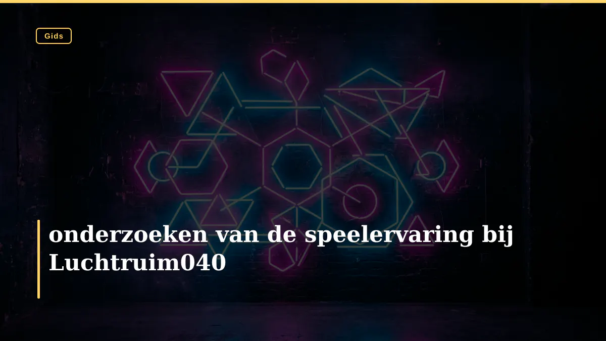 onderzoeken van de speelervaring bij Luchtruim040