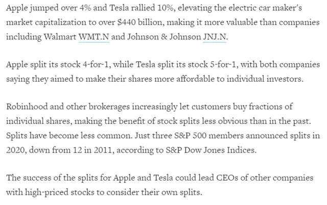 Apple-Tesla-Sotck-Splits