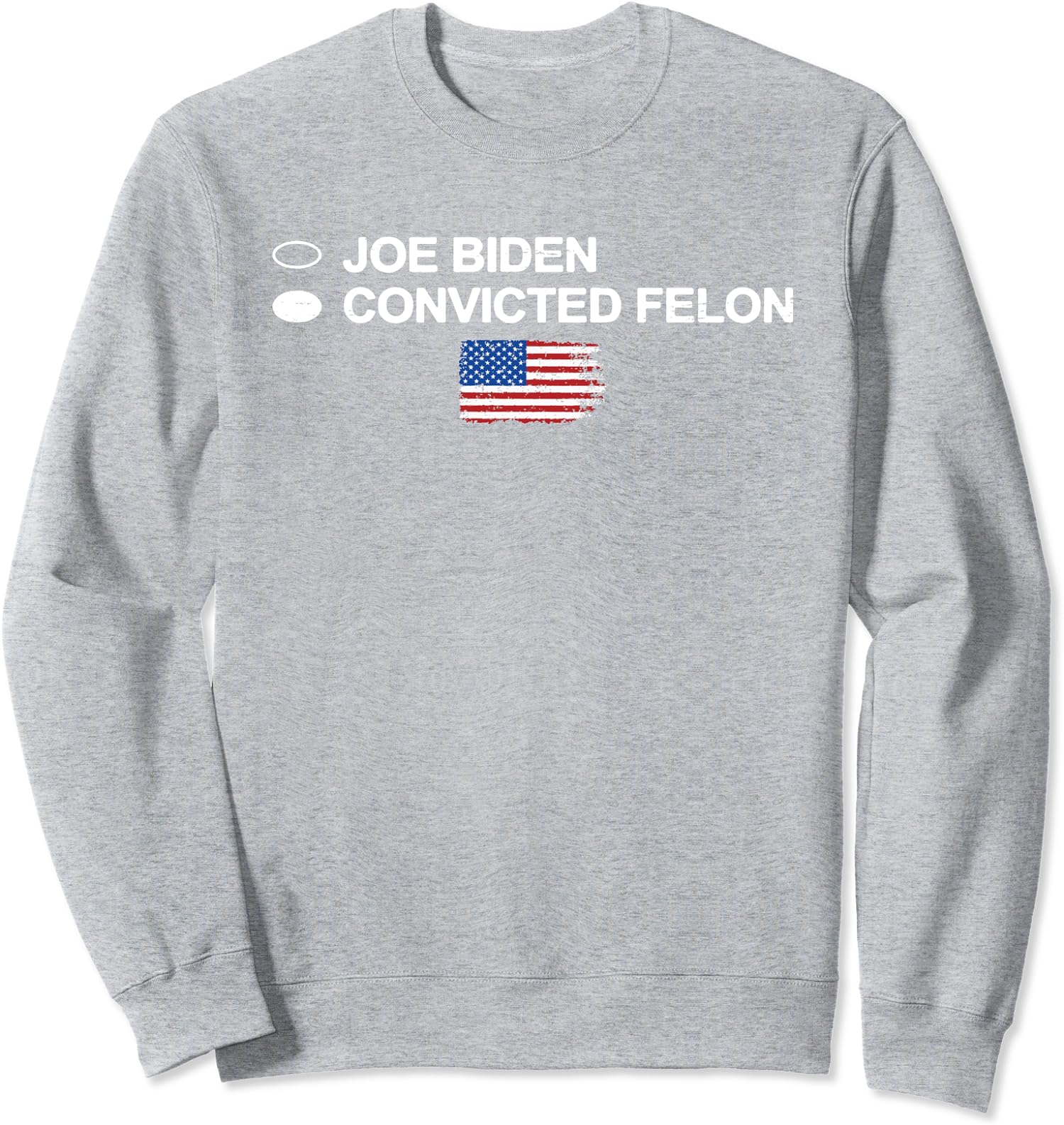 Paper Voting Humor Joe Biden Vs Convicted Felon Unisex Crewneck Sweatshirt