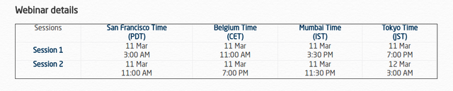 session-timings