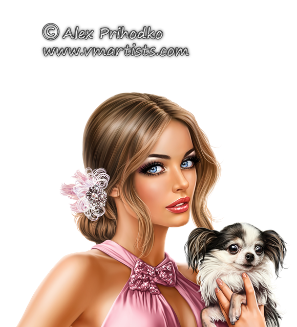 Lady-with-a-dog-close-up