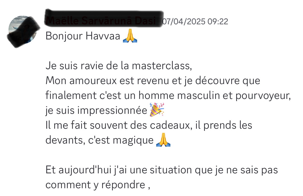 À propos 1 Témoignage détaillé d'une membre