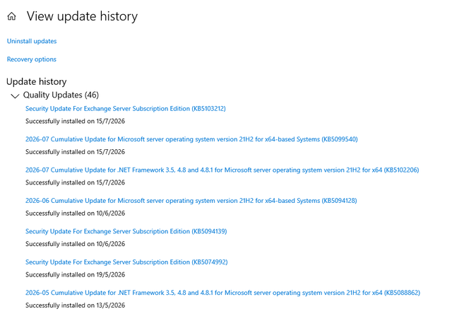 Update History