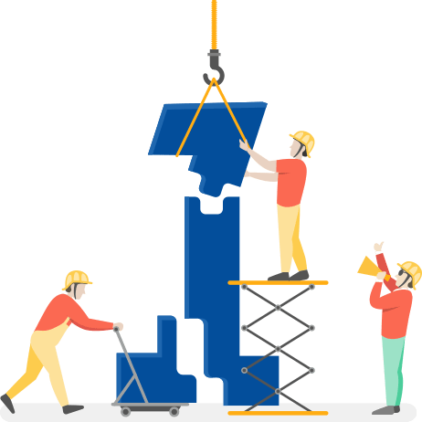 Illustration of step-by-step security implementation on mobile