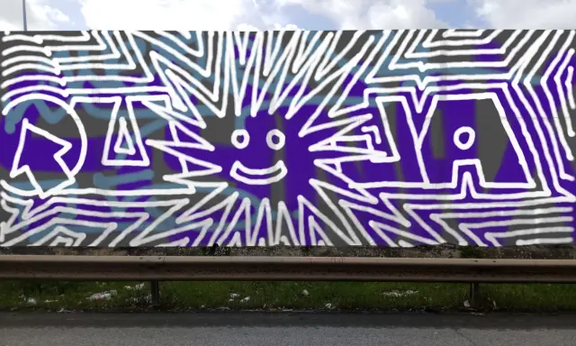 Graffiti artwork by Quiltoe