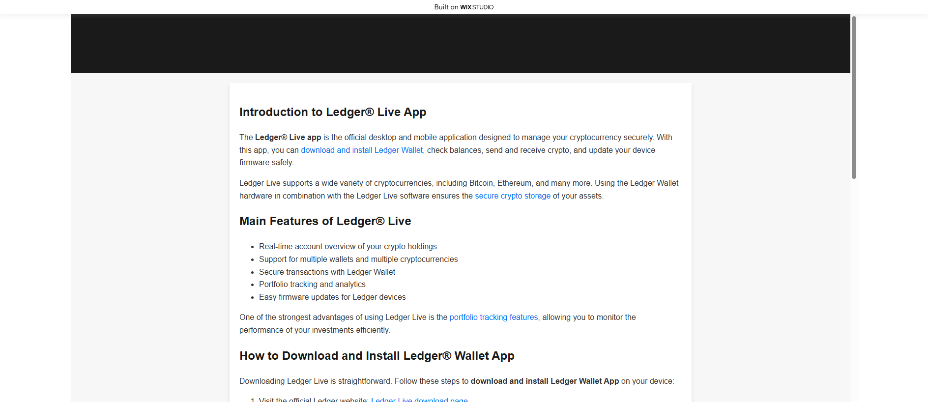 Stored capture of liveapp-ledgr.wixstudio.com
