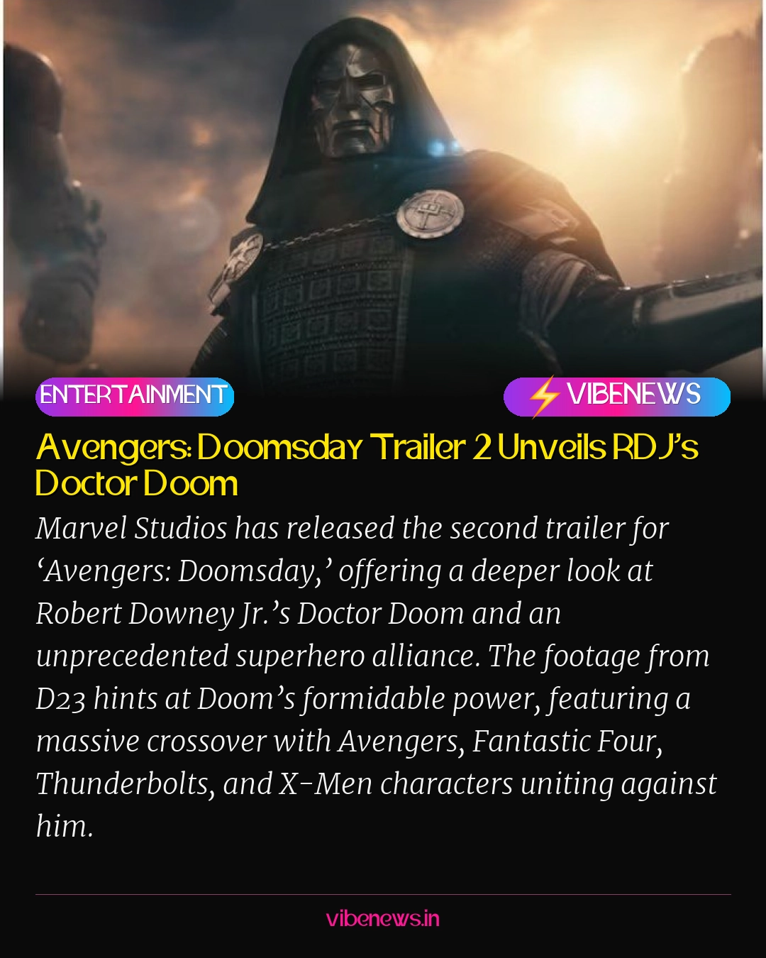 Avengers: Doomsday Trailer 2 Unveils RDJ’s Doctor Doom